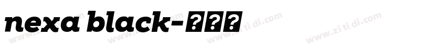 nexa black字体转换